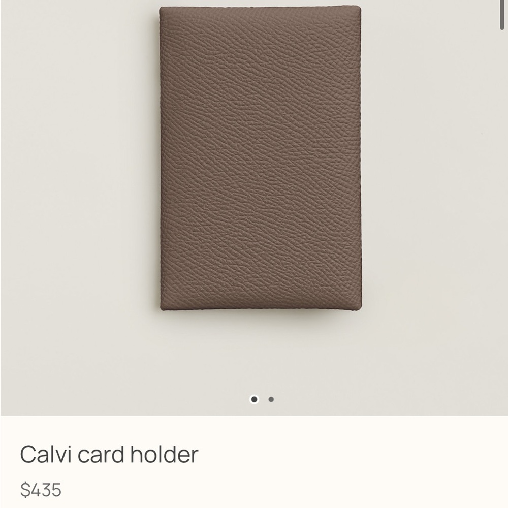 Hermès Taupe card holder